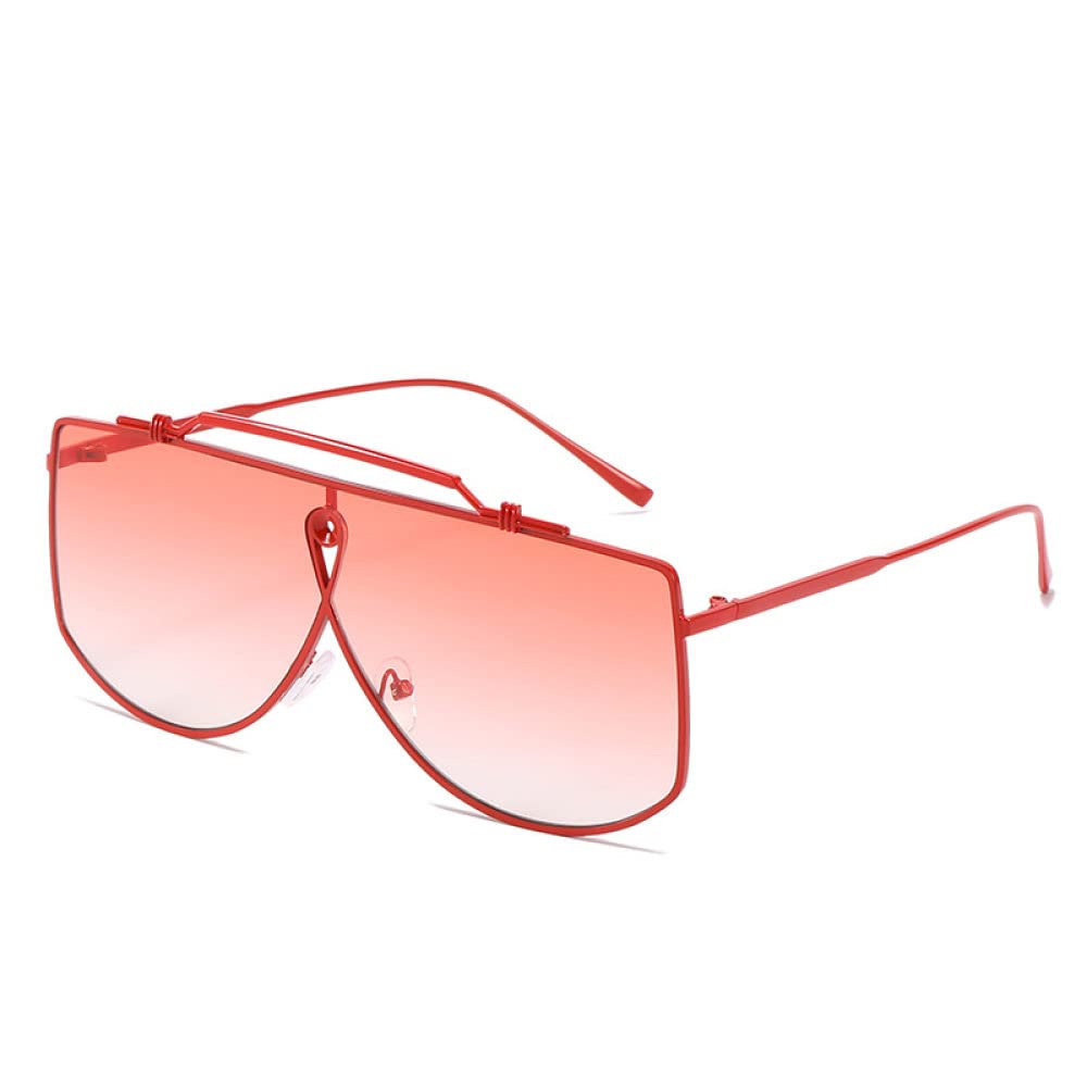 HMRGLMIE-Metal Frame One Piece Sun Glasses For Women Hombre Steampunk Personality Sunglasses Eyewear Women Gafas De Sol