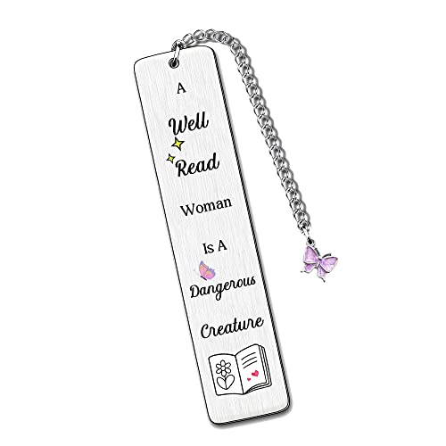 Friend Bookmarks Graduation Daughter Sister Appreciate Gift Women Bestie Go to University Encourage Keepsake Wife Girlfriend Birthday Gift Christmas Accessory A Well Read Woman Is A Dangerous Creature