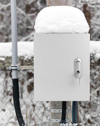 Boîte électrique d'extérieur en fibre de verre QWORK, coffret renforcé étanche - 5