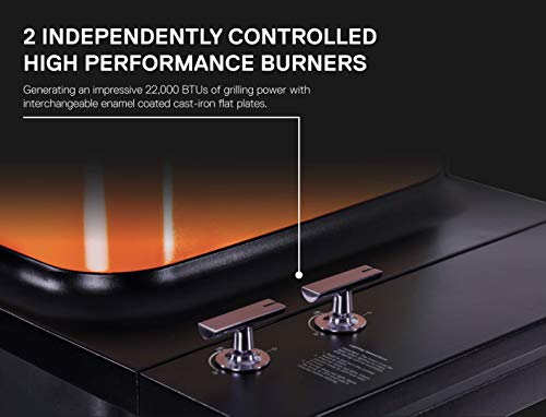 Everdure Force 2 Burner Gas Grill, Liquid Propane Portable Bbq Grill With Die-Cast Aluminum Body And Fast-Ignition Technology, 388 Square Inches Of Grilling Surface, Adjustable Height, Orange #TOP4