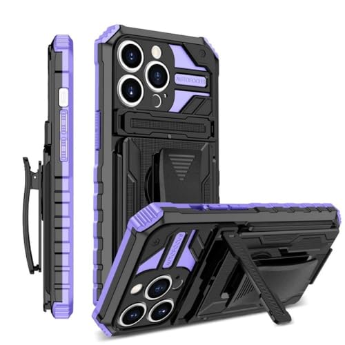 Coque antichoc iPhone 13 12 11 armure rigide violette anti-chute
