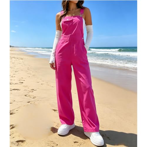 Overol retro de pierna recta para mujer que busca comodidad sin ropa ajustada 5