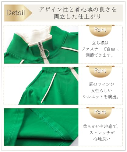 three Joy ポロシャツ レディース 長袖 ブラック L