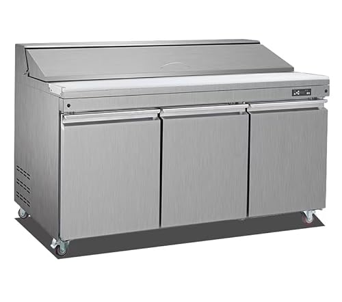 72" Commercial Salad & Prep Table Refrigerator with 18 Pans