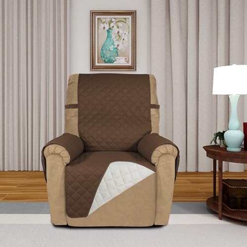image for PureFit Reversible Quilted Sofa Cover, Water Resistant Slipcover Furni
