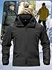 TACVASEN Mens Jackets Winter Fleece Waterproof Military Jacket Sports Softshell Casual Jacket Tactical Army Combat Hoodies, Black, UK M (Tag L) #5