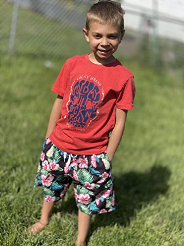 Kids Floral Swim Trunks Boys Hawaiian Swimming Wear Size 13-14 Swim Shorts #TOP1