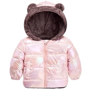 ADUKIDE 6M-4T Baby Girls Boys Winter Coat Toddler Puffer Fleece Bear Ears Coats Outerwear with Pockets