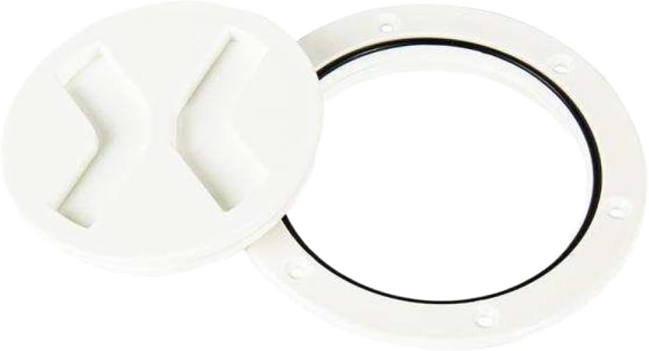 Waterproof Boat Hatch Cover ABS Non Slip Round Deck Plate Repair Kit Compatible with Yacht Marine Sailing