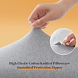 Sonive Memory Foam Pillow, Pillow for Stomach, Back and Side Sleeper, Cooling Bed Pillow 60x40x10cm Grey - Image 5