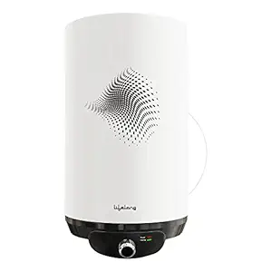 Lifelong 15L Storage Water Heater Geyser 2Kw 5 Star Bee Rated Heater With Glass Lined Tank,Heay Duty Anode Rod,Suitable For High-Rise Buildings,8 Bar Pressure (White,Llswh115),Wall