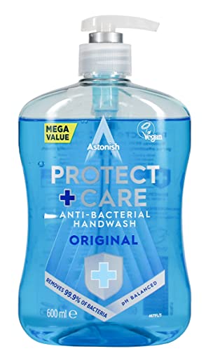 Image of Astonish Protect and Care Kind to Skin Moisturising Anti-Bacterial Hand Wash Soap, 600ml, Original