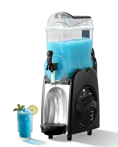 Image of GSEICE Commercial Slushie Machine 4.75 Gal Single Tank Margarita Machine for Wine Daiquiri, 7-Color LED Light, 5 Modes Slushy Machine, Slushie Machine for Bar Restaurant Store Party Business 120V /60Hz