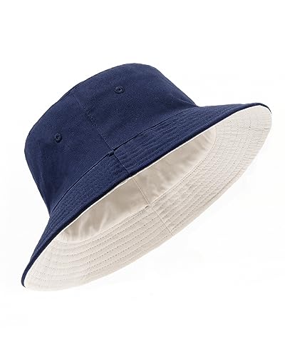 Image of XXL Oversize Bucket Hat Reversible, XL L M S Fisherman Sun Cap With Chin Strap, Travel Beach Outdoor Hat For Men Women