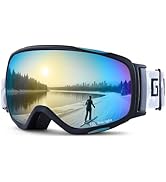 GoLight OTG Ski Goggles for Youth, Teen & Small-Face Adult - Anti-Fog Spherical Lens, UV400, TPU ...