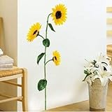 wandtattoo sonnenblume Eine bebilderte Anleitung wird mit unseren Aufklebern mitgeliefert.
