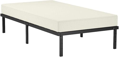 Miniatura 4 de Amazon Basics - Base de cama robusta y antideslizante de plataforma tamaño individual con almacenamiento, soporte de listones de acero, sin ruido,