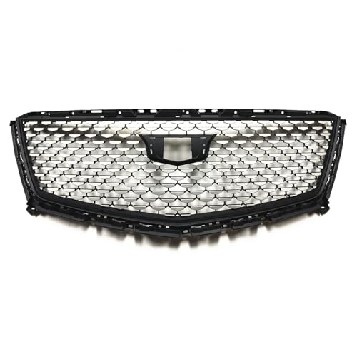 Calandre avant de course argent pour Cadillac XT5 2016 à 2023 grille de pare-choc maille