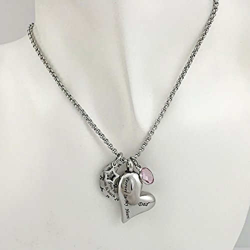 Youfeng Urn Necklaces For Ashes I Love You To The Moon And Back For Dad Cremation Urn Locket Birthstone Jewelry (June Urn Necklace) #TOP5