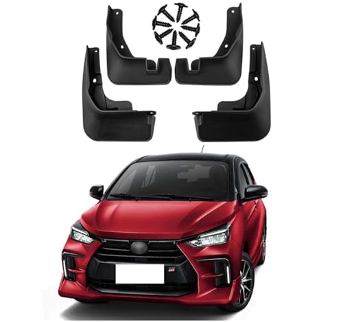 Image of Mud Flaps Mud Guards Fit for Toyota Wigo /Agya 2023-, Front & Rear Mud Splash Guards Accessories - 4 Pc, Black