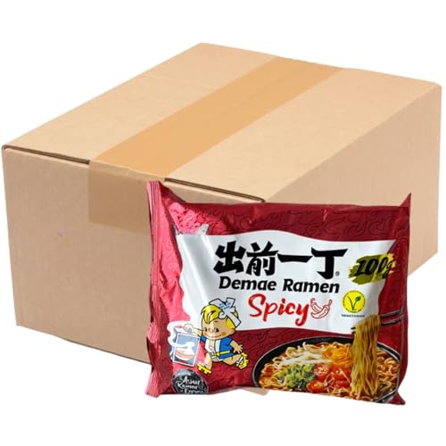 Demae Ramen Noodles Spicy Flavour Pack 30 (100g Each) - Instant Nissin Noodles Authentic Asian Ramen