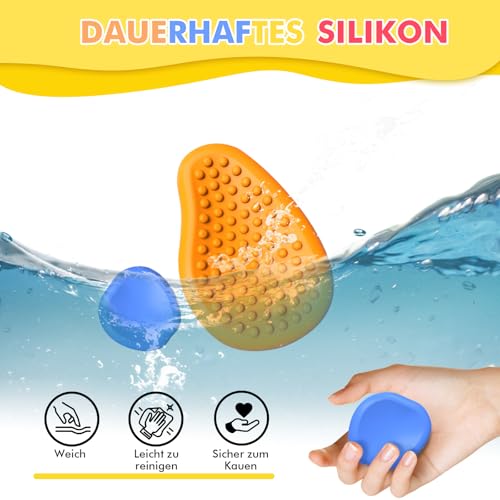 BDwing Silikon Fidget Toys Sensory Stones, 6 Stück Anti Stress Finger Spielzeug Stressabbau Reliever Geschenk für Kinder und Erwachsene, ADHS & Autismus Sensory Toys