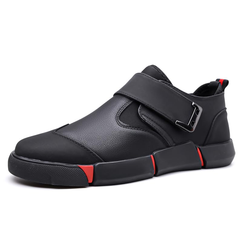 Men's Extra Wide Walking Shoes for Diabetic Swollen Feet Slip-On Orthopedic Work Shoes with Adjustable Strap Non-Slip Comfort