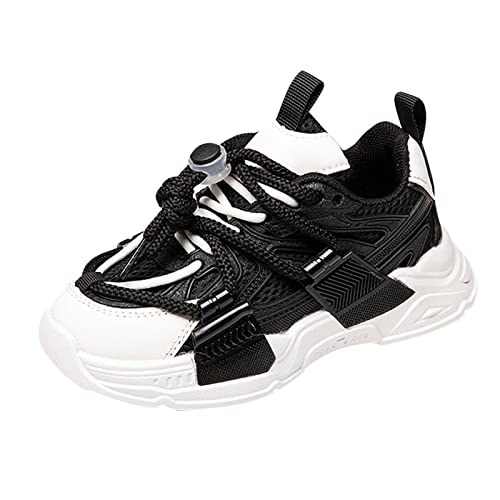 Boys Athletic Shoes Girls Tennis Running Shoes Lightweight Breathable Thick Soles Non Slip Athletic Sports Shoes（White,4 #TOP6