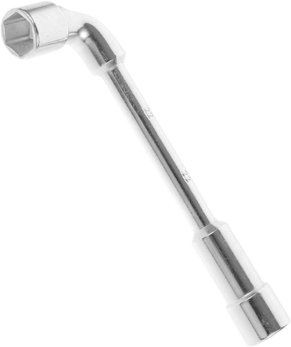 Garneck 21mm L-shaped Socket Wrench Double-ended Tire Repair Tool Automotive Wheel Maintenance Socket Spanner for Car and Motorcycle Tire Installation