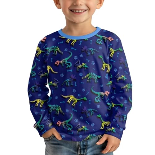 Image of Uourmeti Long Sleeve Tops for Boys Graphic T Shirts Teen Girls Active Pullover Tees