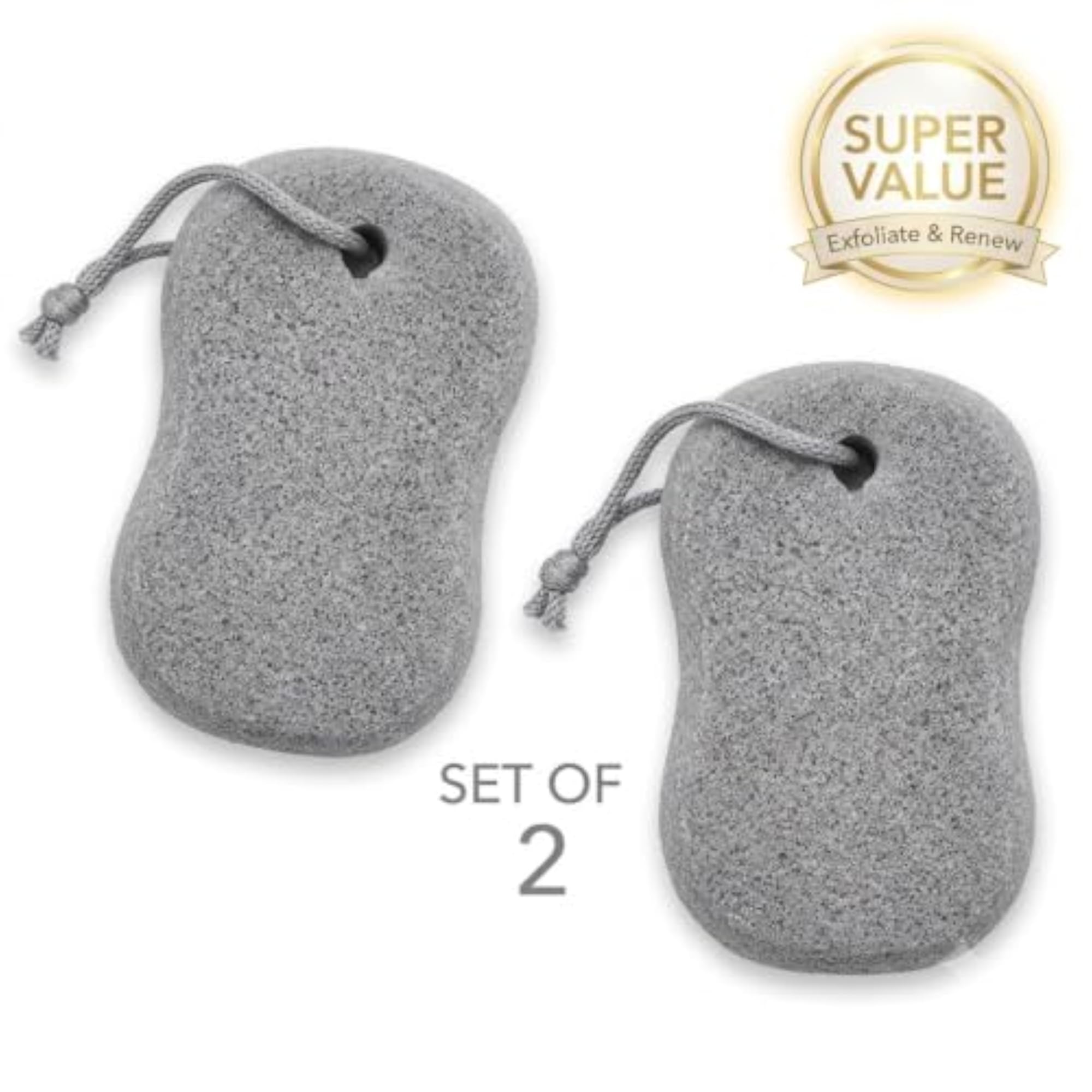 Oval Shape Stone Foot Scrubber, 2 Pcs