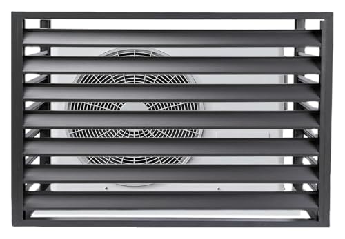 エアコン室外機カバー, ルーバー室外機カバー, 屋外用エアコンカバー プライバシースクリーン 厚板エアコンラック バルコニー デッキ ガーデン 屋根用(Nero,5p: L120*W70*H150cm)