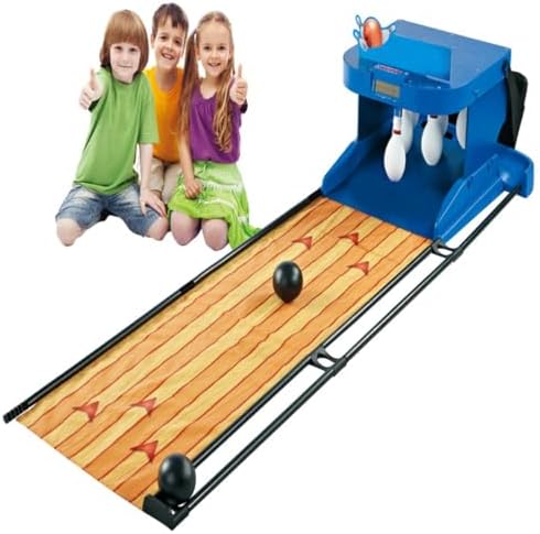 Electric Bowling Game Set for Kids & Family - Indoor Sports Console with LED Screen, Automatic Reset & Realistic Sound Effects - Perfect for School & Home Fun, 2m Long