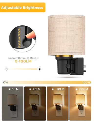 Image of L LOHAS LED Night Lights Plug into Wall, Plug in Night Light Dimmable 100LM