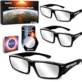 Sonnenfinsternis Brille,3er-Pack Sonnenfinsternis Brillen 2026, ISO 12312-2:2015(E) & CE-zertifiziert,robuste Kunststoff-Brillen für die direkte Sonnenbeobachtung