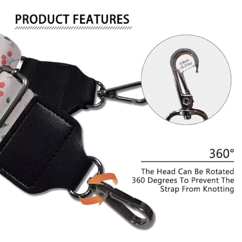 Image of Coldinair Strawberry Luggage Straps Bag Strap Wide Adjustable Belt Travel Accessories Suitcases Bags Straps, Purse Straps Replacement Crossbody