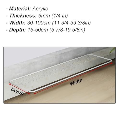 Extensor de estante acrílico para ventana y organizador de baño 3