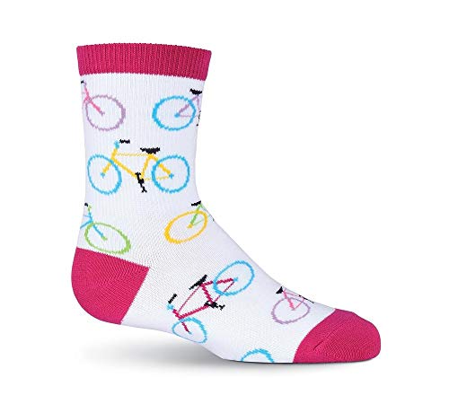 K. Bell Kids' Colorful Bikes Crew Socks