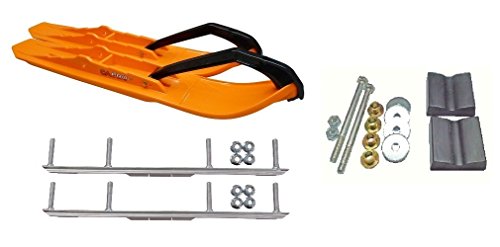 C&A Pro Orange XCS Snowmobile Skis w/ 4.5