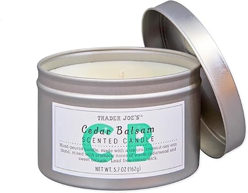 Trader Joes Cedar Balsam Scented Candle 5.7 oz (162 g)