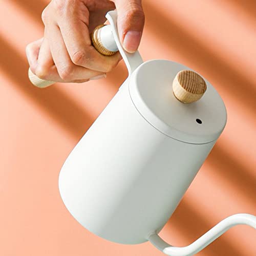 gazechimp Chaleira de em aço inoxidável pescoço de reutilizável Chá Bule para casa, Branco
