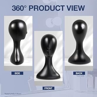 16 Inch Studio Limited Professional Plastic Mannequin Head Durable Women Model Wig Head Stand Torso Styling Making Display Holder with Jack for Wigs, Hat, Mask, Headdress, Necklace (Nude, 22 Pack)