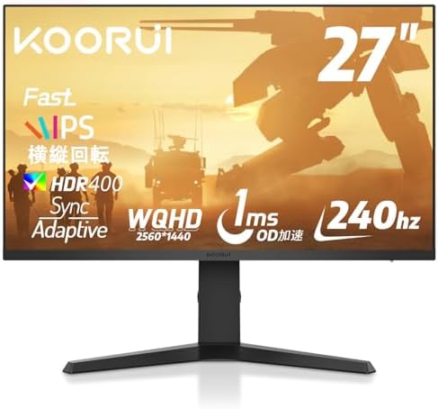 Amazon.co.jp: KOORUI ゲーミングモニター 27インチ WQHD(2560×1440 