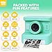Instant Print Camera for Kids,2.4 Inch Screen Kids Instant Cameras, Christmas Birthday Gifts for Girls Age 3-12, Portable Toddler Toy for 3 4 5 6 7 8 9 10 Year Old Girls Boys Teal