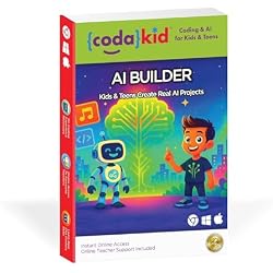 CodaKid AI Coding Box for Kids - Artificial Intelligence & Python Program, Ages 9+ - Includes 12 Months Access & Online Mentor Support