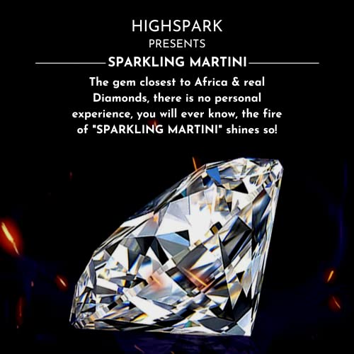 HIGHSPARK 925 Silver "Sparkling Martini" Solitaire Earrings | 92.5 Sterling Silver and Diamond like Brilliance Sparkling Zirconia | Lovely Gift - Image 7
