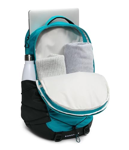 Image of The North Face Borealis Commuter Laptop Backpack - Water Repellent, Laptop Sleeve, Large Main Compartment, Restorative Teal /TNF Black /Pacific Teal, One Size