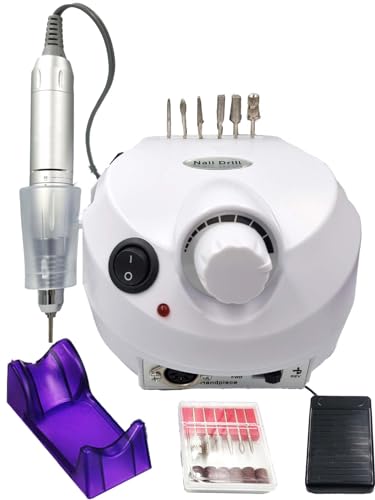 Lixadeira c/Inmetro Nail Drill Pro Porquinho 35000rpm Bivolt (Branco)