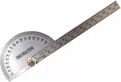 Transferidor De Grau tipo Meia Lua Ângulo 180° Graus com Régua