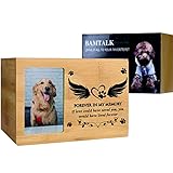 Pet Memorial Urn for Ashes,Cat or Dog Memory Box,Pet Memorial Keepsake,Pet Cremation Urn with Photo...